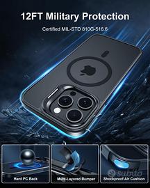 Beeasy Custodia per iPhone 15 Pro