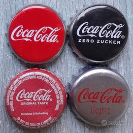 Coca Cola Tappi Lotto 4 Diversi Rosso Zero Zucker