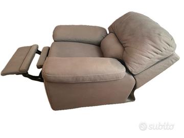 Poltrona imbottita reclinabile - marrone elephant