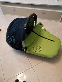 trio, ovetto, navicella, passeggino e borsa 