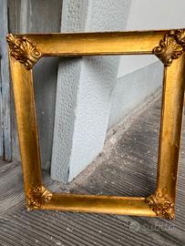 Cornice legno fogna d’oro anni 800 intagliato anti
