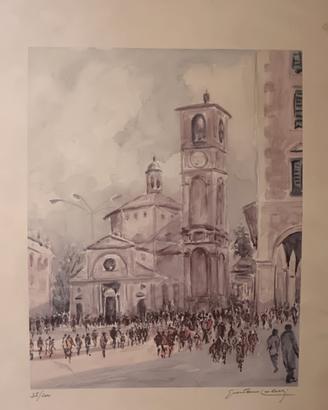 Litografia Chiesa San Magno Legnano