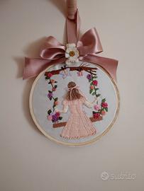 quadretto ricamato a mano 