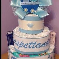 Torta di pannolini con prodotti a scelta