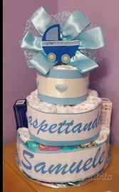 Torta di pannolini con prodotti a scelta