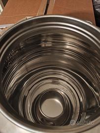 Contenitore Fusto Bidone Acciaio Inox 50 litri