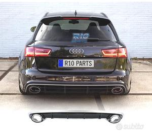 DIFFUSORE AUDI A6 4G 15-18 LOOK RS + TERMINALI DI 