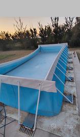 piscina laghetto con piccolo foro da riparare,