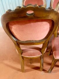 Sedie in velluto vintage