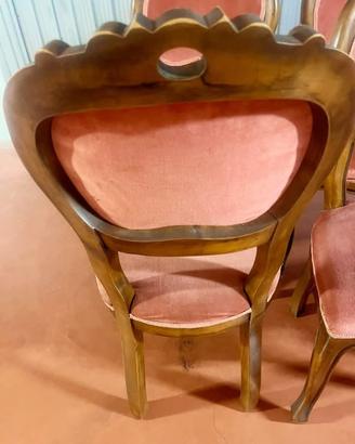 Sedie in velluto vintage
