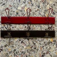 Attaccapanni in legno e ferro vintage