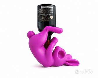 Supporto per bottiglia di vino a forma di coniglio