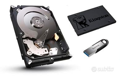Recupero dati su hdd sdd pendrive
