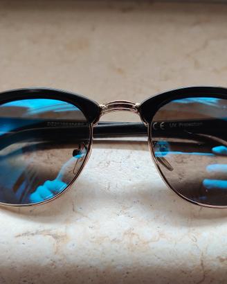 Occhiali da sole neri - lenti blu