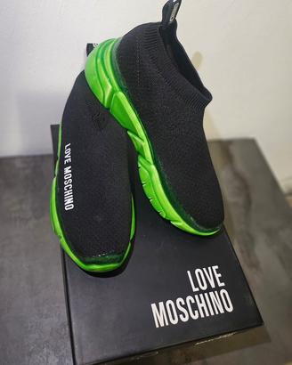 Sneakers Love Moschino Sock Knit Verdi 💚