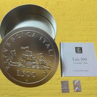 Cofanetto + Lingottino 500 lire