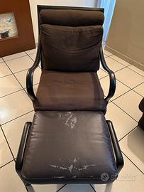 Poltrono con poggiapiedi