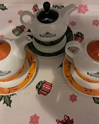 3 set  Tea for one Whittington in porcellana 