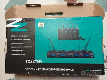 ZZIPP TXZZ642 - SET 4 RADIOMICROFONI 16 CANALI WIR