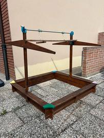 Sabbiera per bambini da ristrutturare
