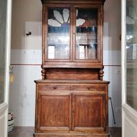 vetrina in legno d'epoca