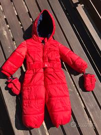 Tuta piumino rossa 12 mesi