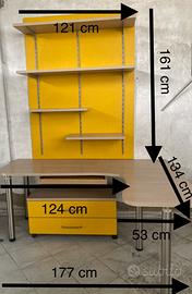 Libreria scrivania moderna come nuova 