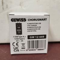 alimentatore usb gewiss chorusmart