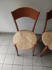 SEDIE LEGNO IMPAGLIATE