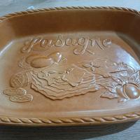 Pirofila /lasagnera in terracotta con decorazioni