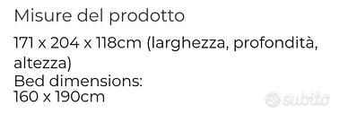 letto matrimoniale in ferro battuto 