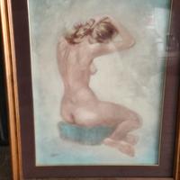 Quadro Litografia Nudo Di Donna Cassinari Vettor M