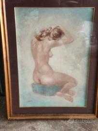 Quadro Litografia Nudo Di Donna Cassinari Vettor M