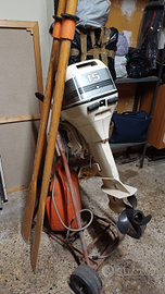 Motore fuoribordo 15 cv 2 tempi + 2 remi