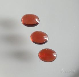 3 gemme cabochon ovale di granato