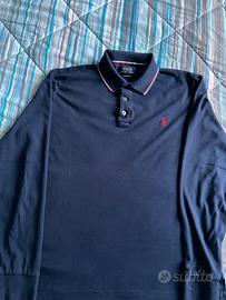 Polo Ralph Lauren uomo blu manica lunga taglia M