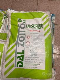 16 sacchi calcestruzzo pronto 25kg nuovo
