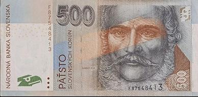 banconota 500 korun Slovacchia
