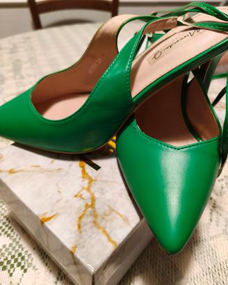 Scarpe con tacco_verde laccetto Miranda J
