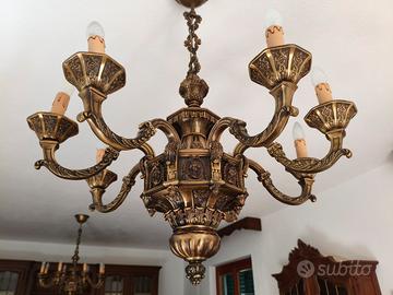 lampadari bronzo ottone ceramica