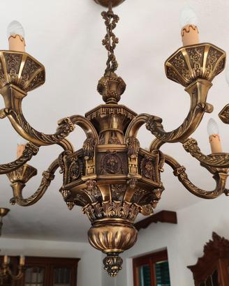 lampadari bronzo ottone ceramica