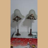 Coppia di lampade in pasta di vetro