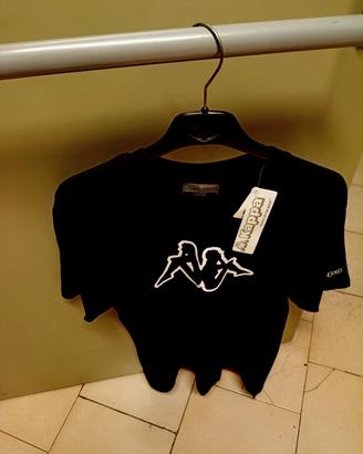 t-shirt nera kappa