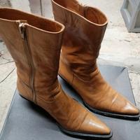 stivale basso in vera pelle 