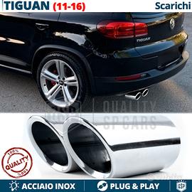 TERMINALI di Scarico Cromati PER VW TIGUAN 2011-16