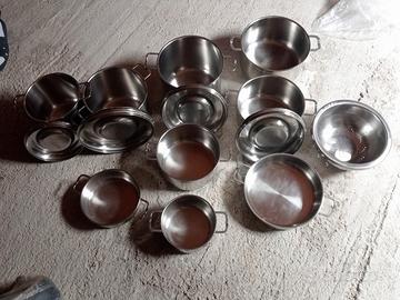 batteria pentole varie misure acciaio inox