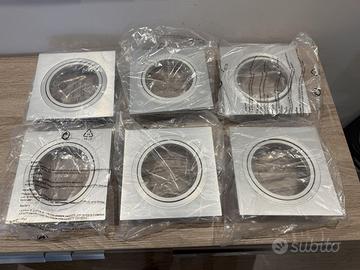 6 Faretti grandi da incasso moderno alluminio