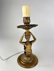 Lampada - candeliere modificato a lampada - Ottone