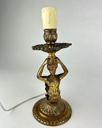Lampada - candeliere modificato a lampada - Ottone