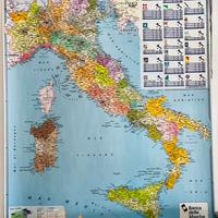 Carta geografica italia politica/fisica